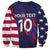 Custom United States Pacific Rugby 2024 Sweatshirt The Eagle and USA Flag Style