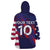 Custom United States Pacific Rugby 2024 Wearable Blanket Hoodie The Eagle and USA Flag Style