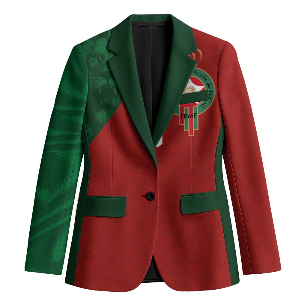 Custom Morocco National Football Blazer The Atlas Lions Spirit - Wonder Print Shop