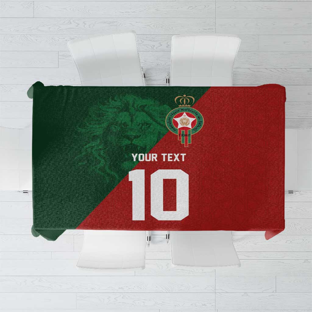 Custom Morocco National Football Tablecloth The Atlas Lions Spirit - Wonder Print Shop