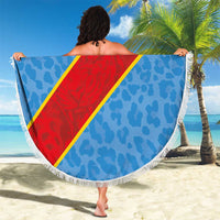 DR Congo National Football Beach Blanket Leopards Power - Wonder Print Shop