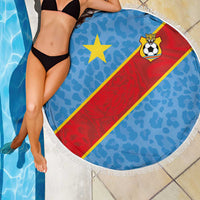 DR Congo National Football Beach Blanket Leopards Power - Wonder Print Shop