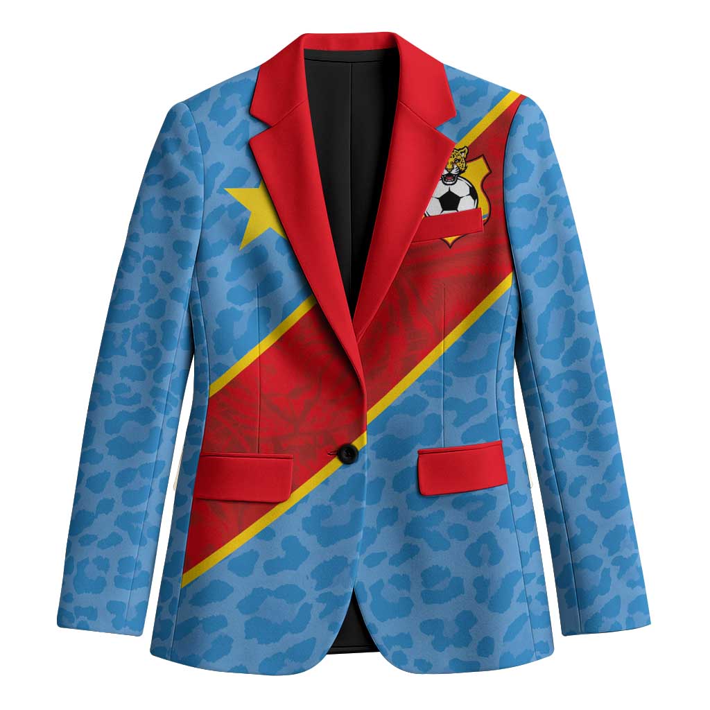 Custom DR Congo National Football Blazer Leopards Power - Wonder Print Shop