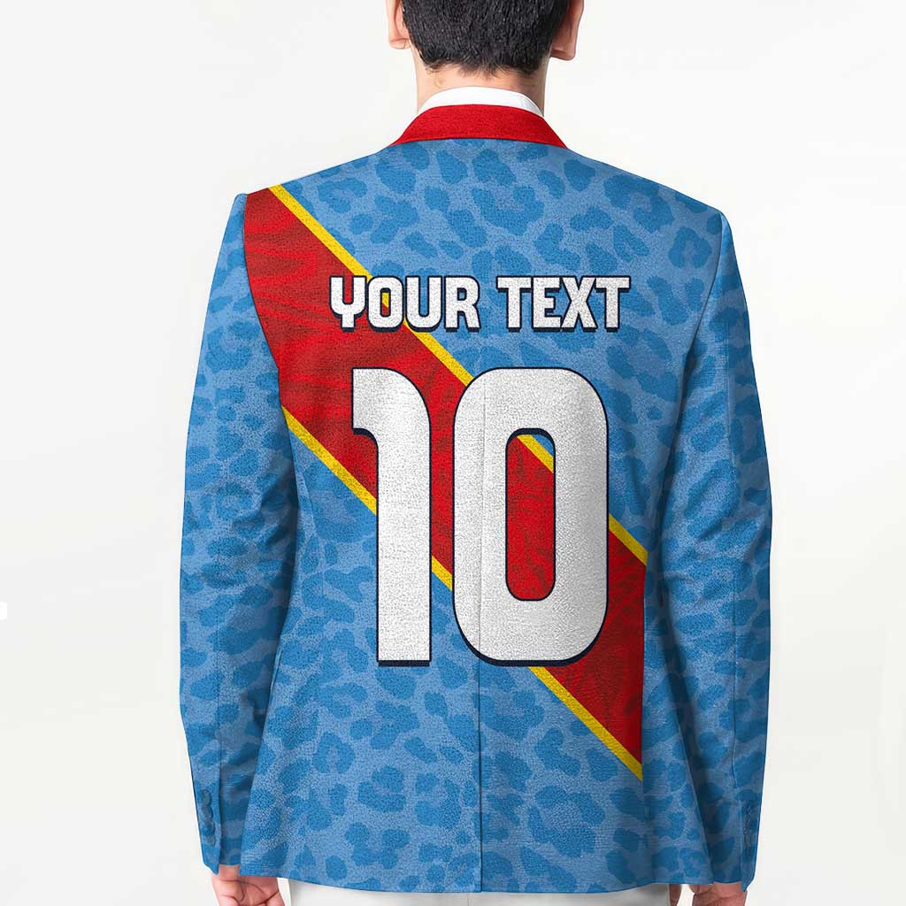 Custom DR Congo National Football Blazer Leopards Power - Wonder Print Shop