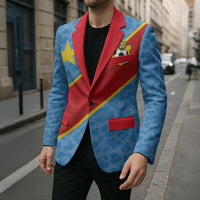 Custom DR Congo National Football Blazer Leopards Power - Wonder Print Shop