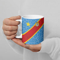 Custom DR Congo National Football Ceramic Mug Leopards Power - Wonder Print Shop