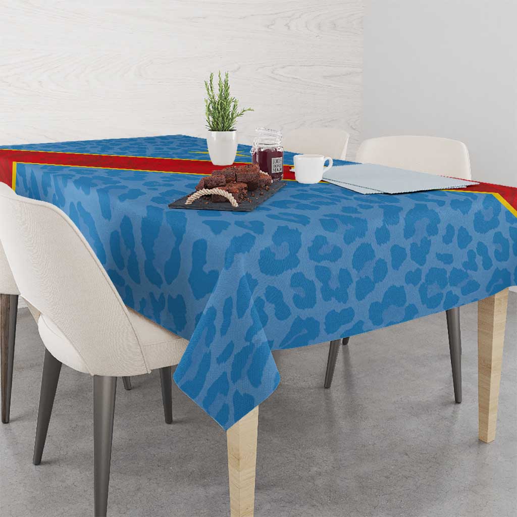 DR Congo National Football Tablecloth Leopards Power - Wonder Print Shop