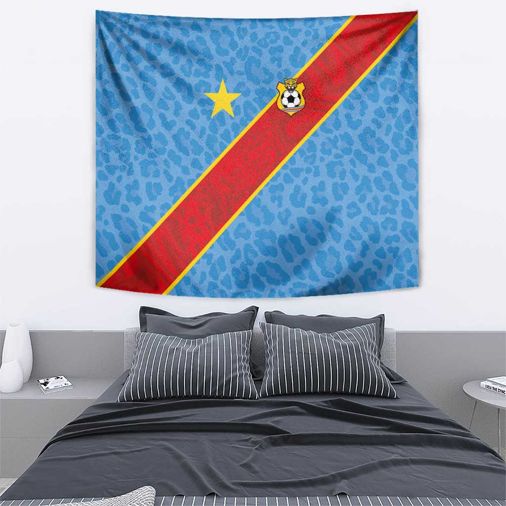 DR Congo National Football Tapestry Leopards Power - Wonder Print Shop