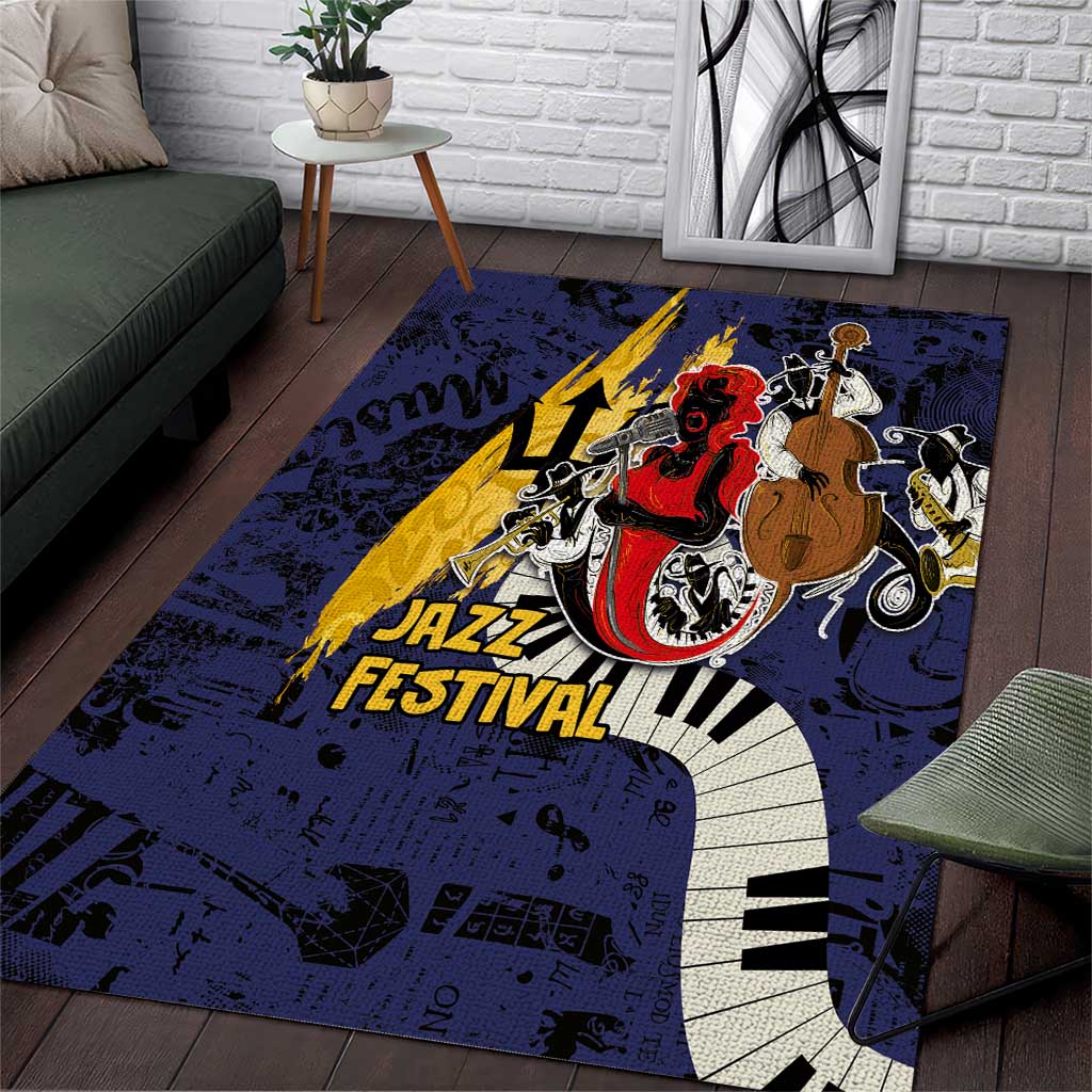 Barbados Jazz Festival - Abstract Jazz Art Area Rug - Wonder Print Shop