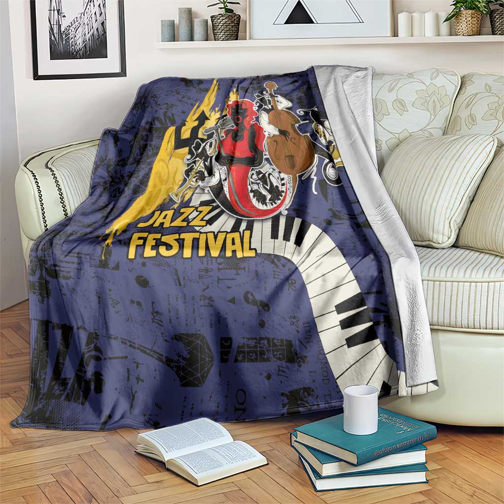 Barbados Jazz Festival - Abstract Jazz Art Blanket