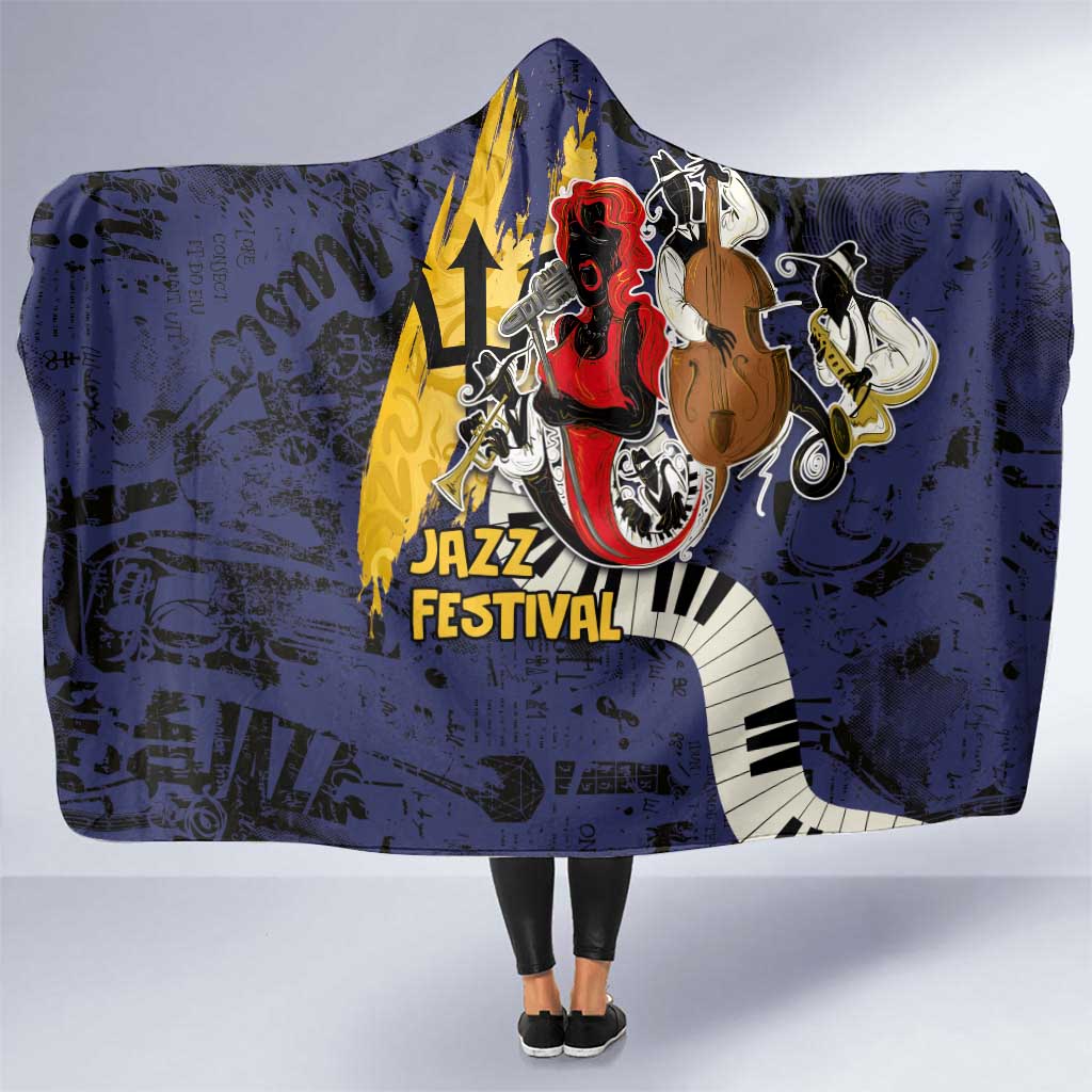 Barbados Jazz Festival - Abstract Jazz Art Hooded Blanket - Wonder Print Shop