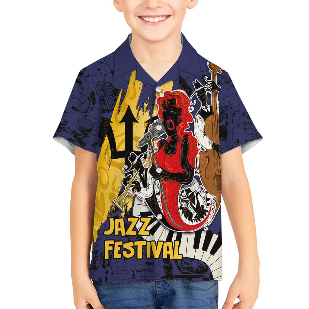 Barbados Jazz Festival - Abstract Jazz Art Kid Hawaiian Shirt - Wonder Print Shop