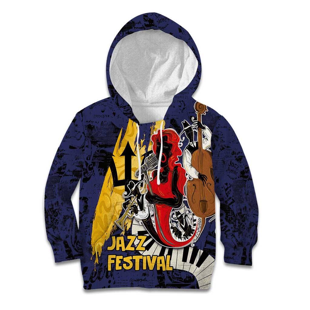 Barbados Jazz Festival - Abstract Jazz Art Kid Hoodie - Wonder Print Shop