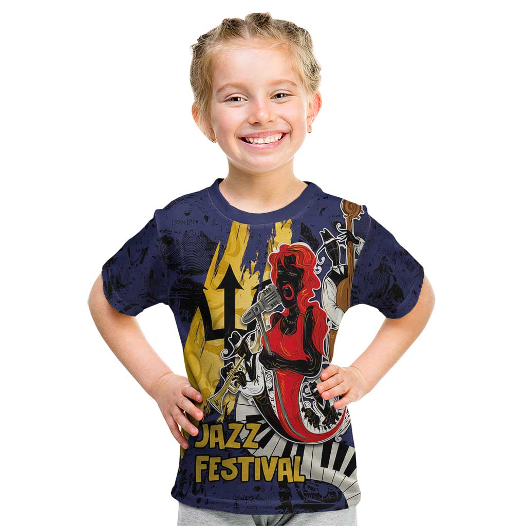 Barbados Jazz Festival - Abstract Jazz Art Kid T Shirt - Wonder Print Shop