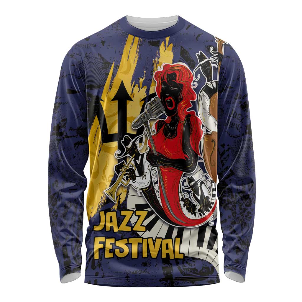 Barbados Jazz Festival - Abstract Jazz Art Long Sleeve Shirt - Wonder Print Shop