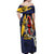 Barbados Jazz Festival - Abstract Jazz Art Off Shoulder Maxi Dress - Wonder Print Shop