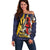 Barbados Jazz Festival - Abstract Jazz Art Off Shoulder Sweater