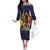 Barbados Jazz Festival - Abstract Jazz Art Off The Shoulder Long Sleeve Dress - Wonder Print Shop