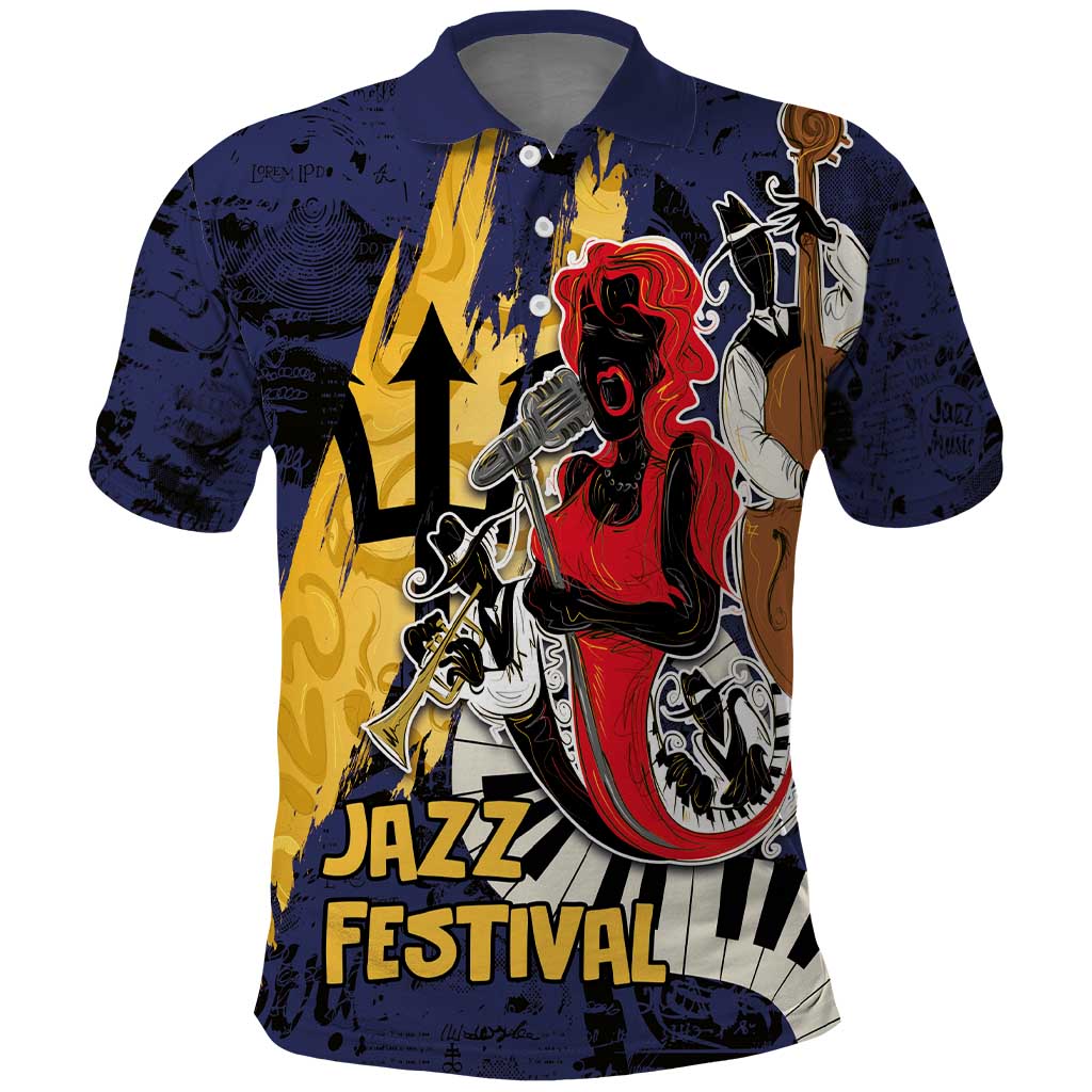 Barbados Jazz Festival - Abstract Jazz Art Polo Shirt - Wonder Print Shop