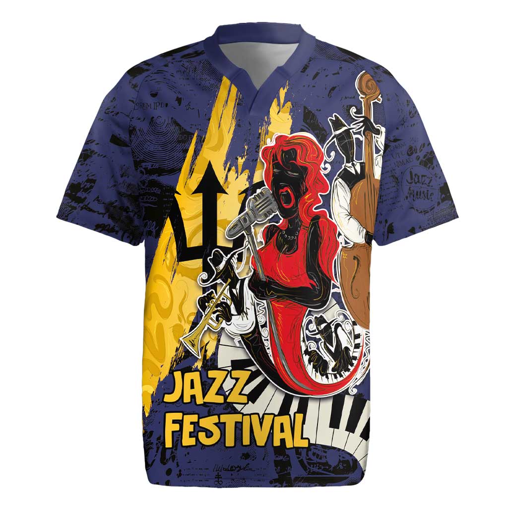 Barbados Jazz Festival - Abstract Jazz Art Rugby Jersey - Wonder Print Shop