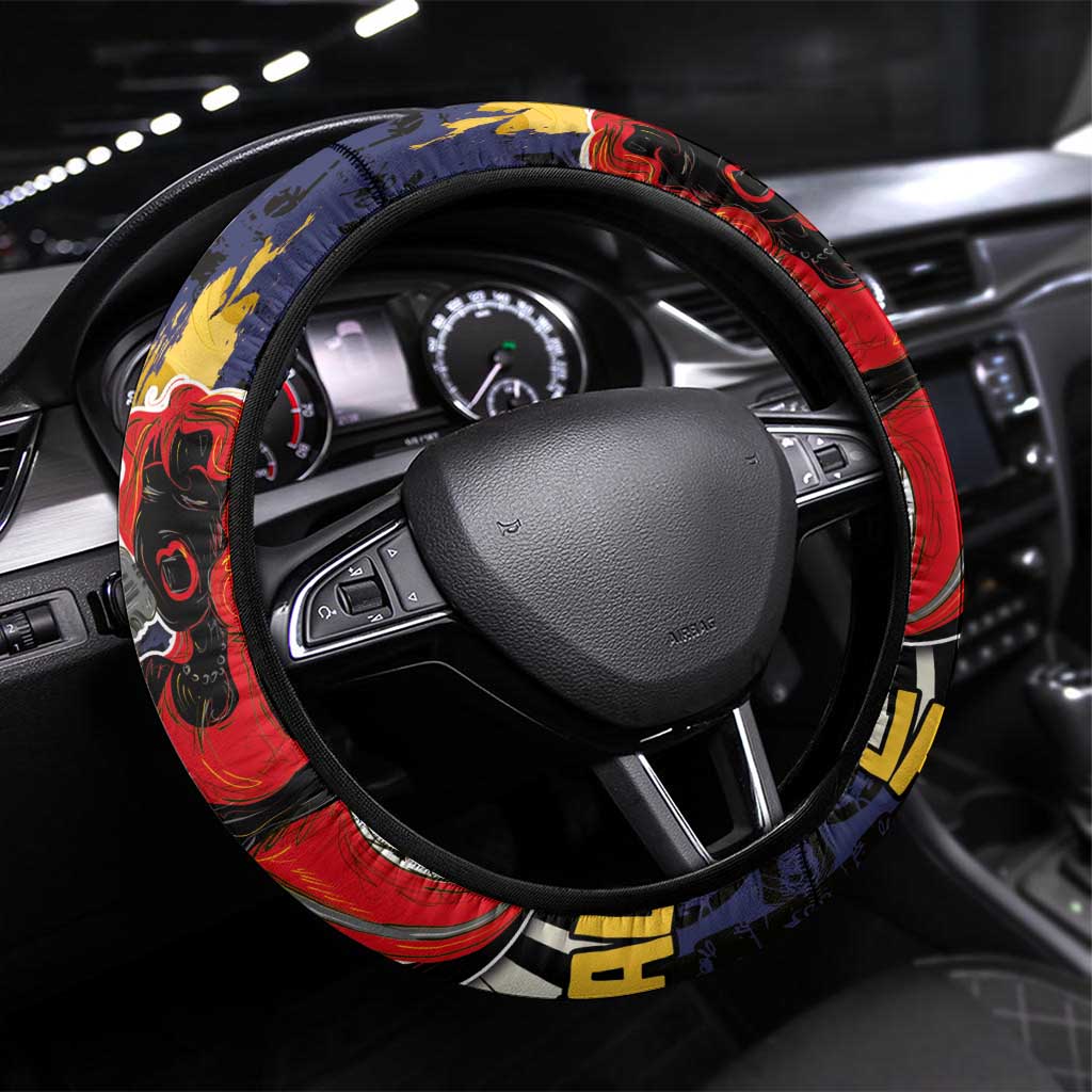 Barbados Jazz Festival - Abstract Jazz Art Steering Wheel Cover - Wonder Print Shop