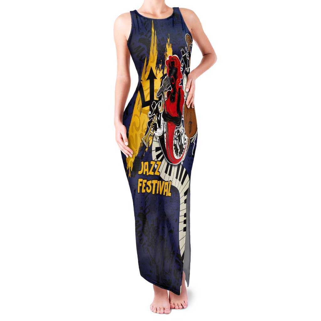 Barbados Jazz Festival - Abstract Jazz Art Tank Maxi Dress - Wonder Print Shop