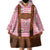 Traditional German Costume - Lederhosen Wearable Blanket Hoodie Red Plaid Pattern with Edelweiss Flowers