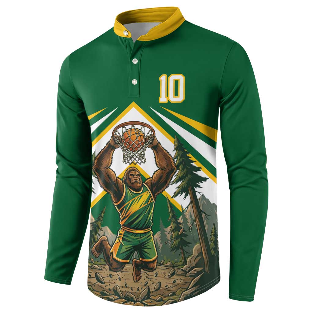 Custom Bigfoot Dunk and Mountain Forests Button Sweatshirt