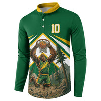 Custom Bigfoot Dunk and Mountain Forests Button Sweatshirt