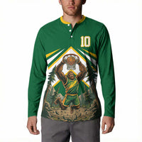 Custom Bigfoot Dunk and Mountain Forests Button Sweatshirt