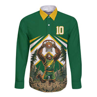 Custom Bigfoot Dunk and Mountain Forests Long Sleeve Button Shirt