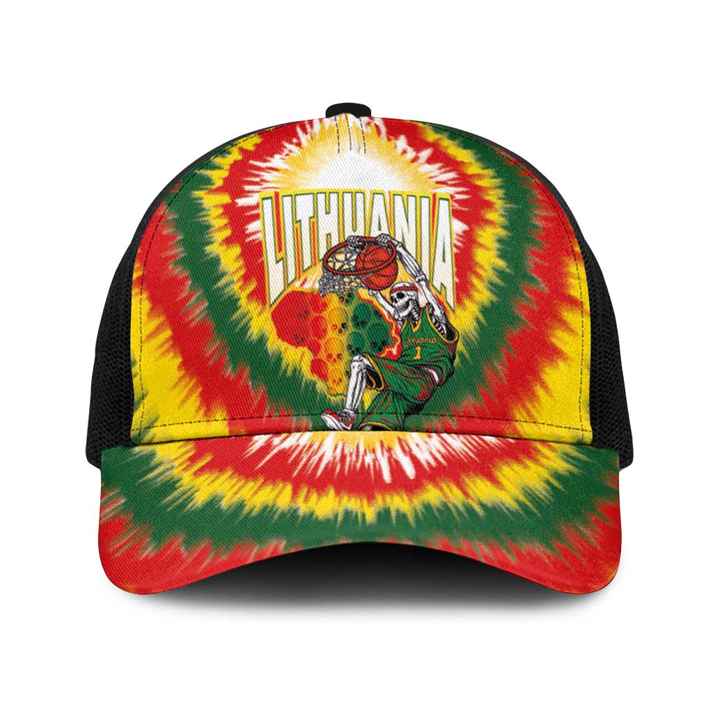 Lithuania-Skeleton Power Dunk Baseball Net Cap Tie Dye Style