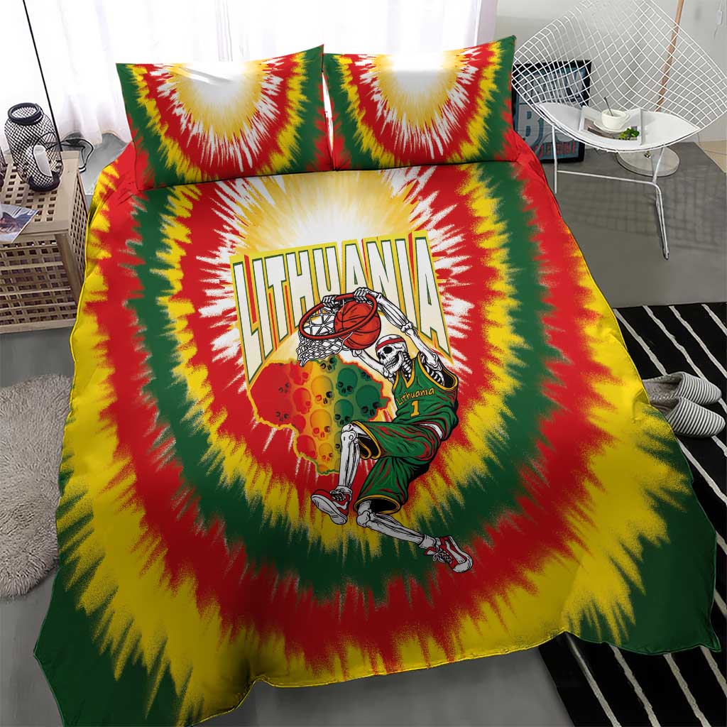 Lithuania-Skeleton Power Dunk Bedding Set Tie Dye Style