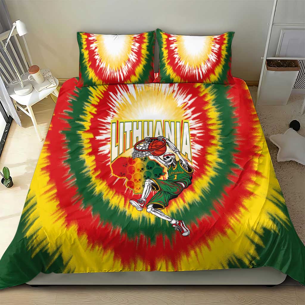 Lithuania-Skeleton Power Dunk Bedding Set Tie Dye Style
