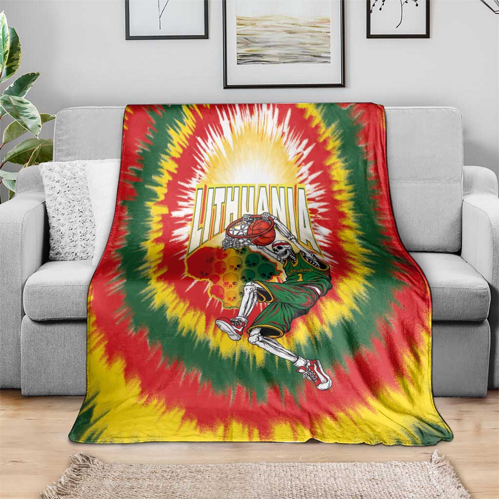 Lithuania-Skeleton Power Dunk Blanket Tie Dye Style