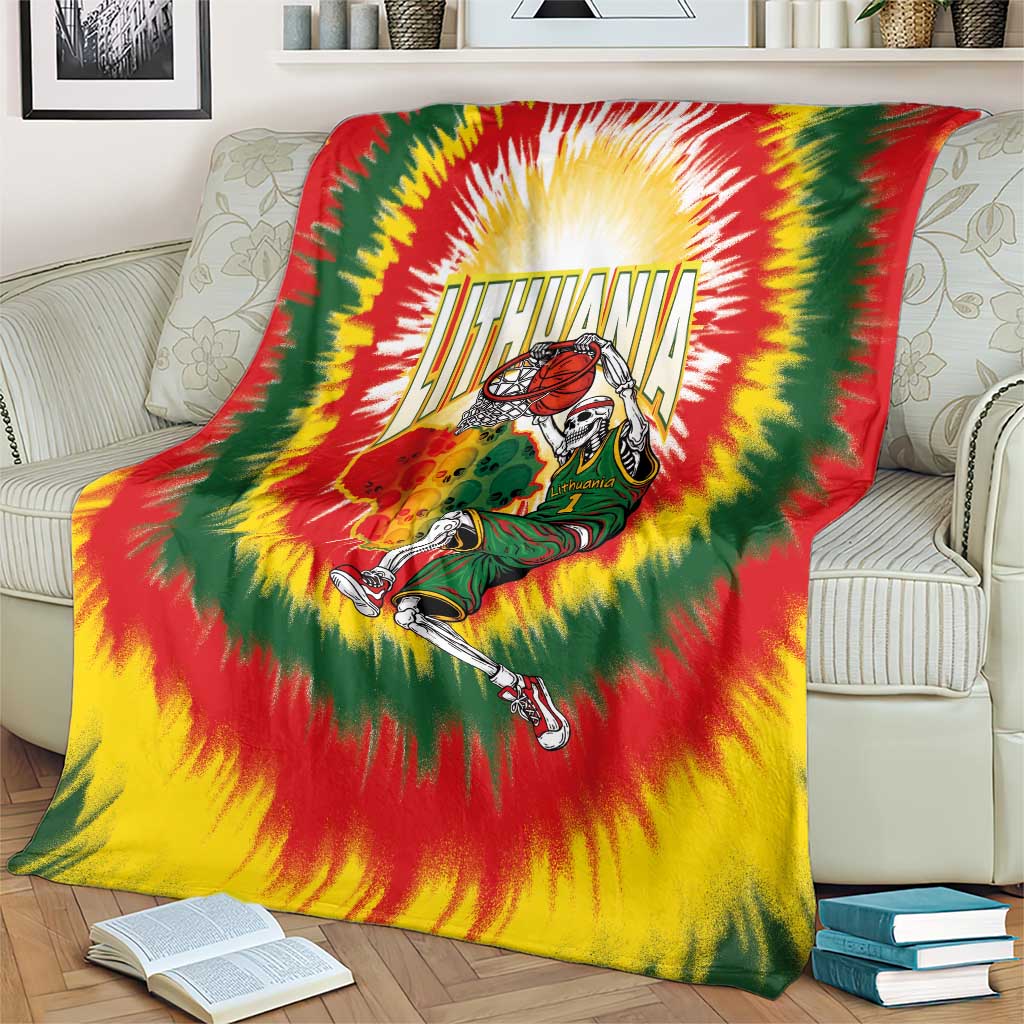 Lithuania-Skeleton Power Dunk Blanket Tie Dye Style