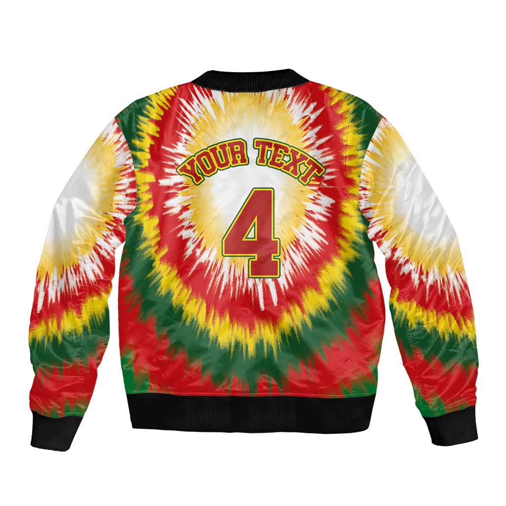 Custom Lithuania-Skeleton Power Dunk Bomber Jacket Tie Dye Style