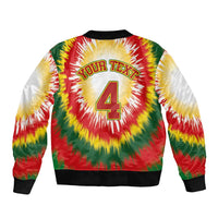 Custom Lithuania-Skeleton Power Dunk Bomber Jacket Tie Dye Style