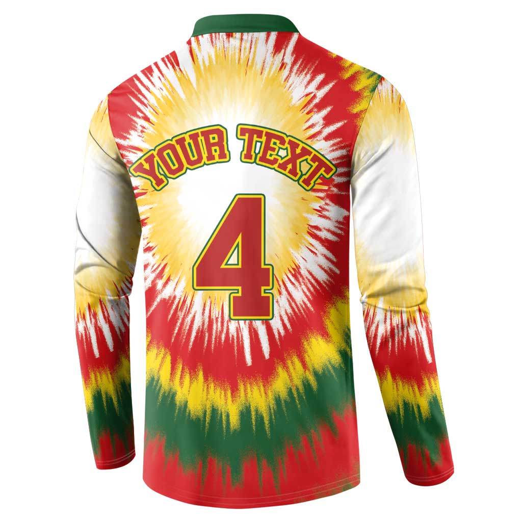 Custom Lithuania-Skeleton Power Dunk Button Sweatshirt Tie Dye Style