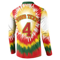 Custom Lithuania-Skeleton Power Dunk Button Sweatshirt Tie Dye Style