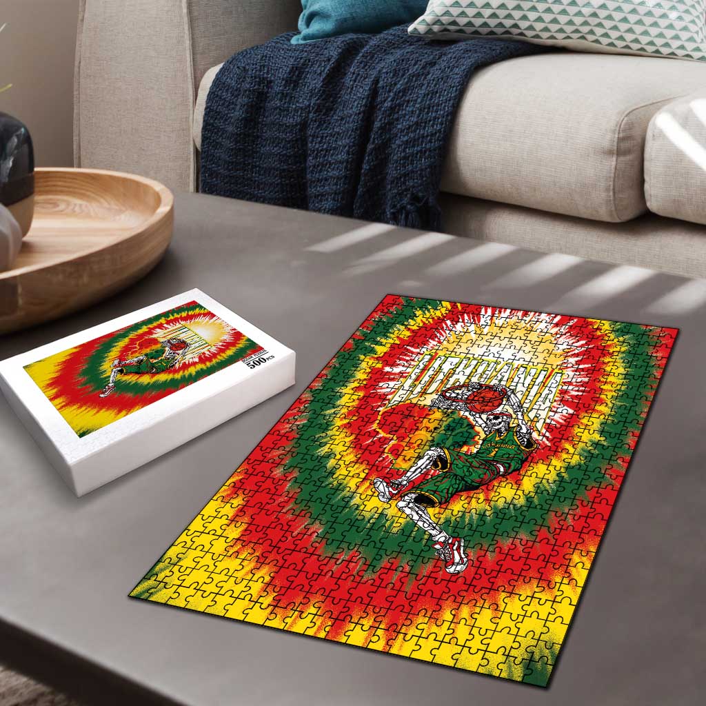 Lithuania-Skeleton Power Dunk Puzzle Tie Dye Style