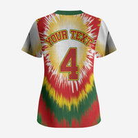 Custom Lithuania-Skeleton Power Dunk Scrub Top Tie Dye Style