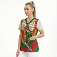 Custom Lithuania-Skeleton Power Dunk Scrub Top Tie Dye Style