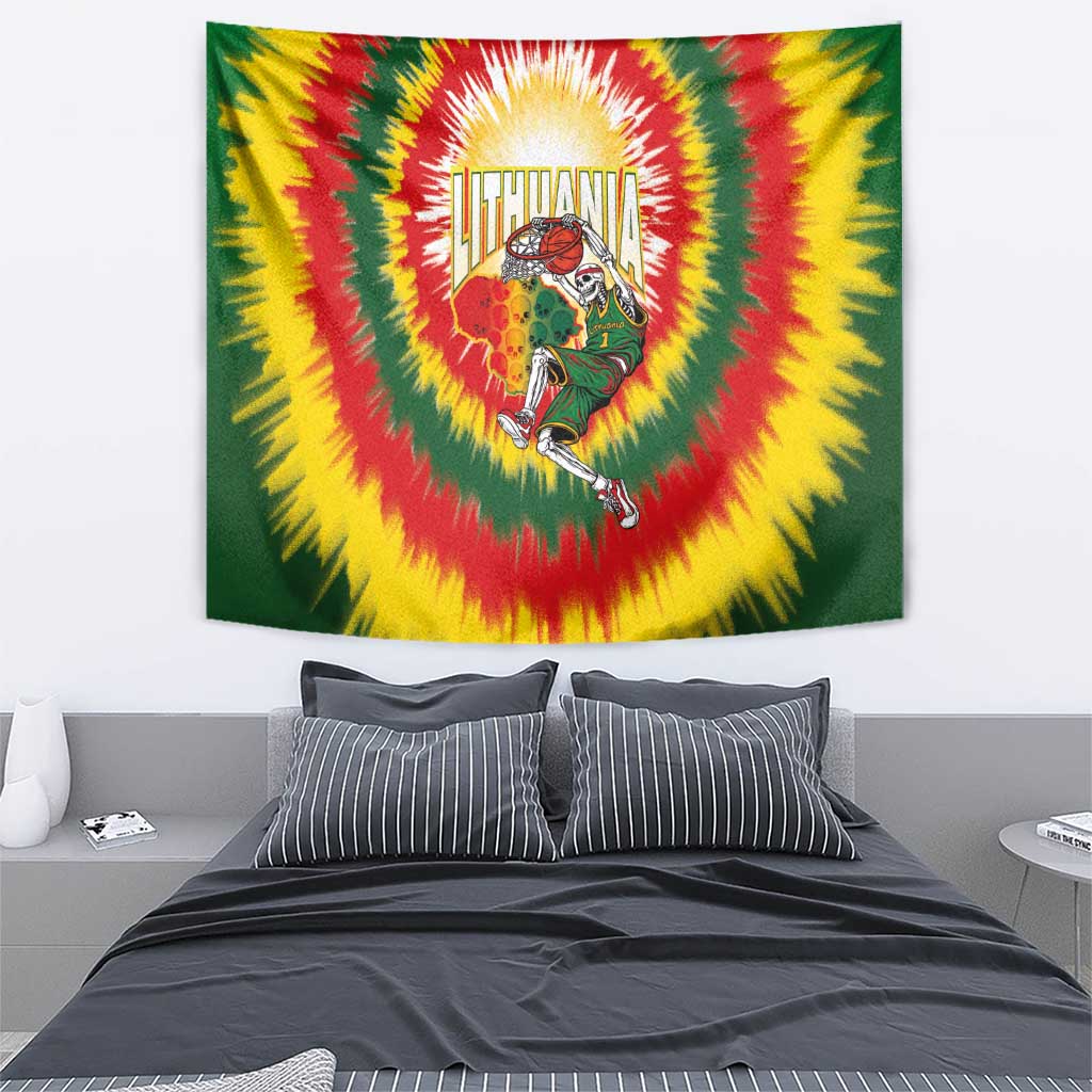 Lithuania-Skeleton Power Dunk Tapestry Tie Dye Style