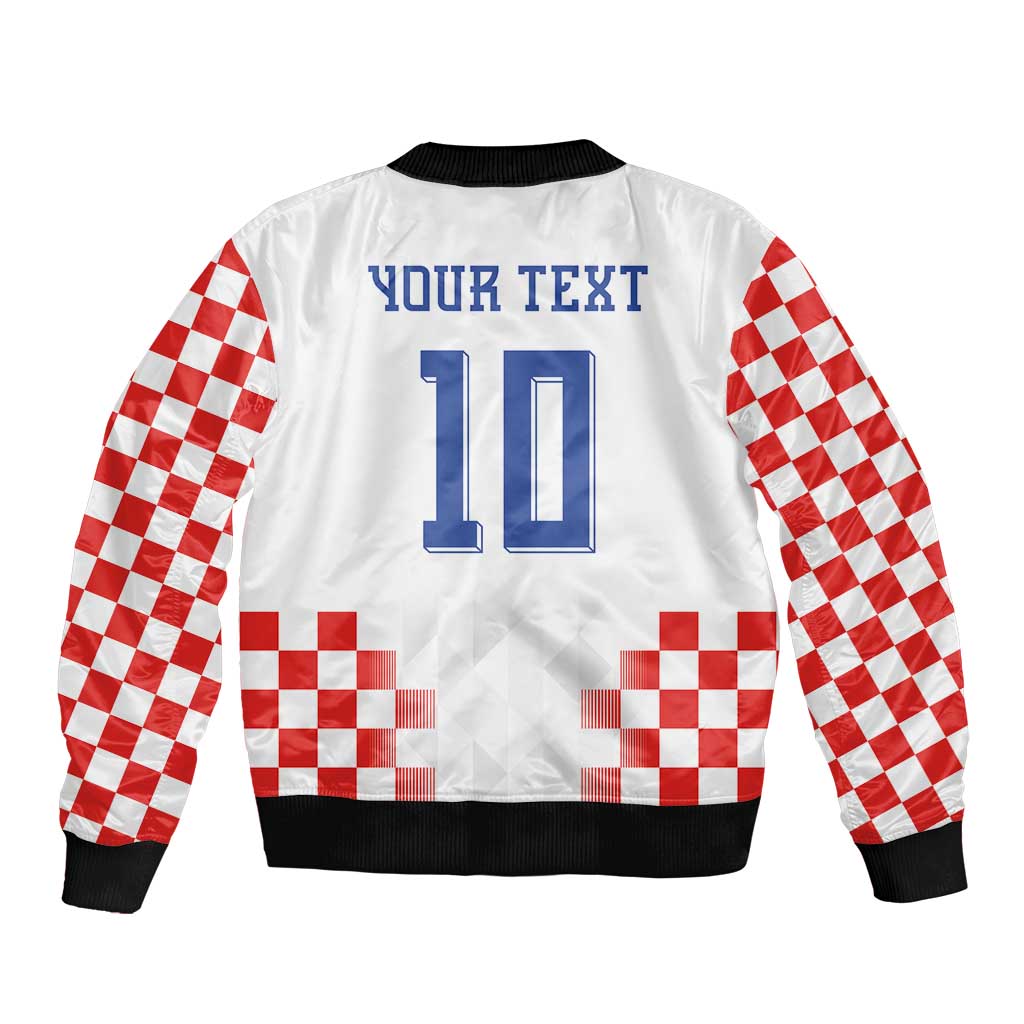 Custom Croatia Football Bomber Jacket Vatreni Glory 2026