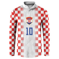 Custom Croatia Football Button Sweatshirt Vatreni Glory 2026