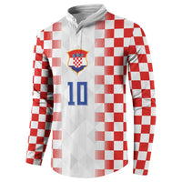 Custom Croatia Football Button Sweatshirt Vatreni Glory 2026