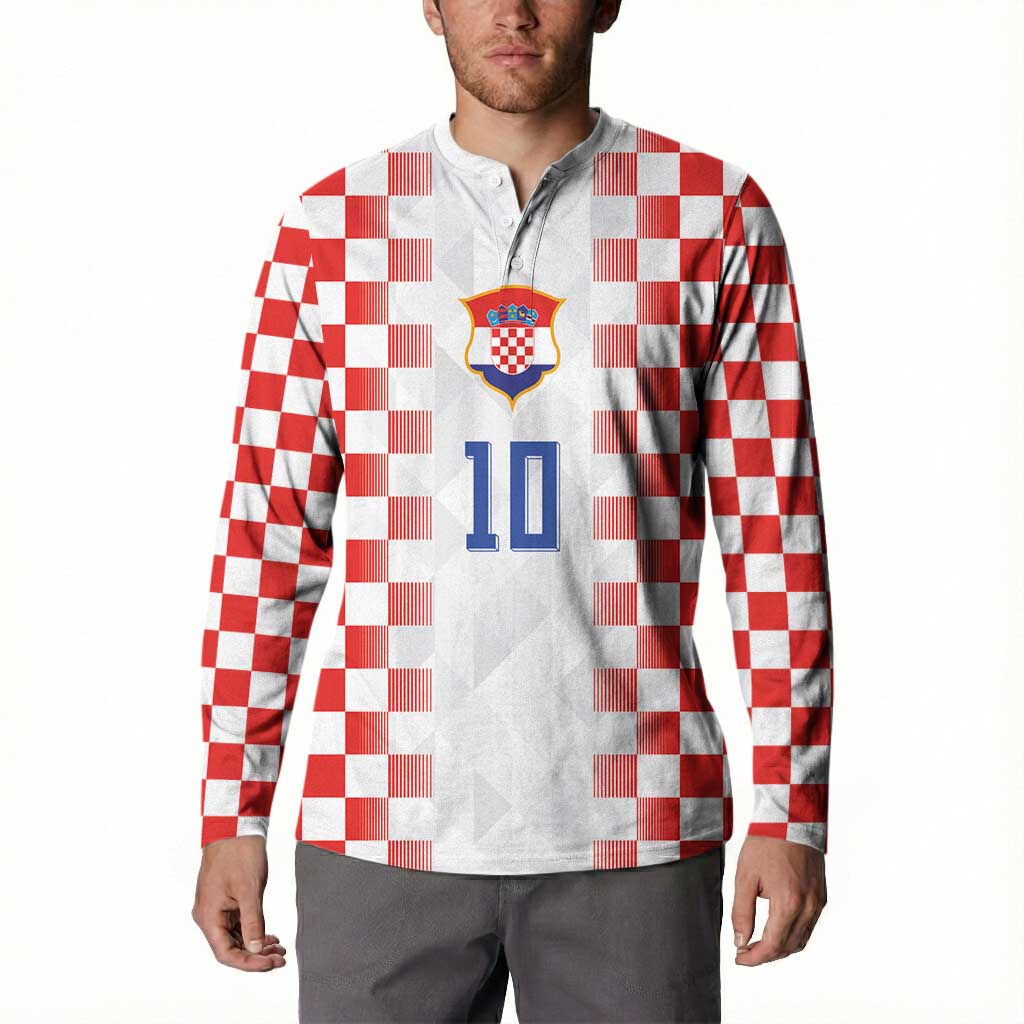 Custom Croatia Football Button Sweatshirt Vatreni Glory 2026
