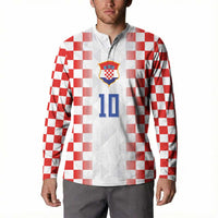 Custom Croatia Football Button Sweatshirt Vatreni Glory 2026