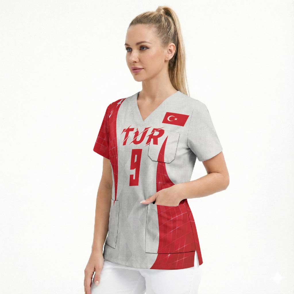 Custom Turkey Volleyball Scrub Top Sport Wings Style